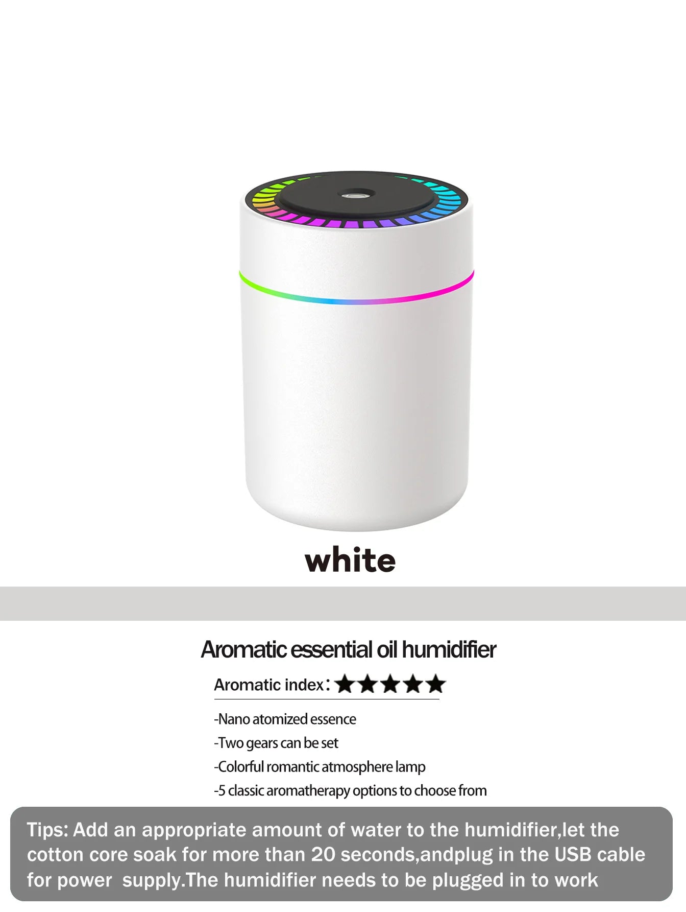 180ml Aromatherapy Diffuser with LED