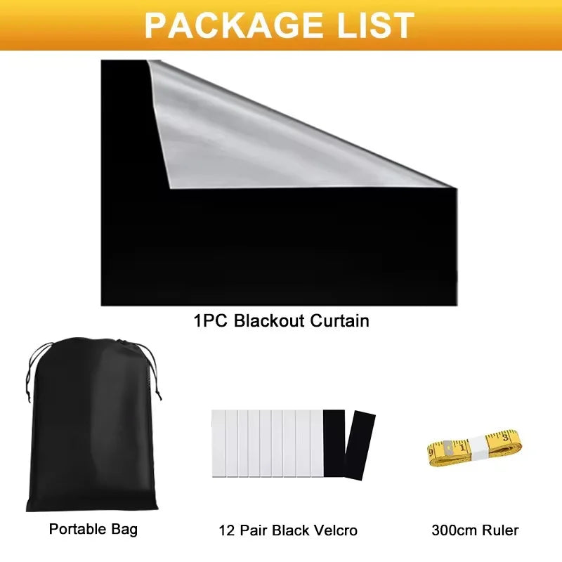 DIY Portable 100% Blackout Curtain Cloth