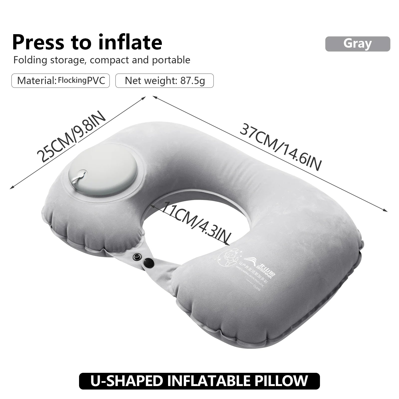 BISINNA Inflatable U-Shaped Travel Pillow