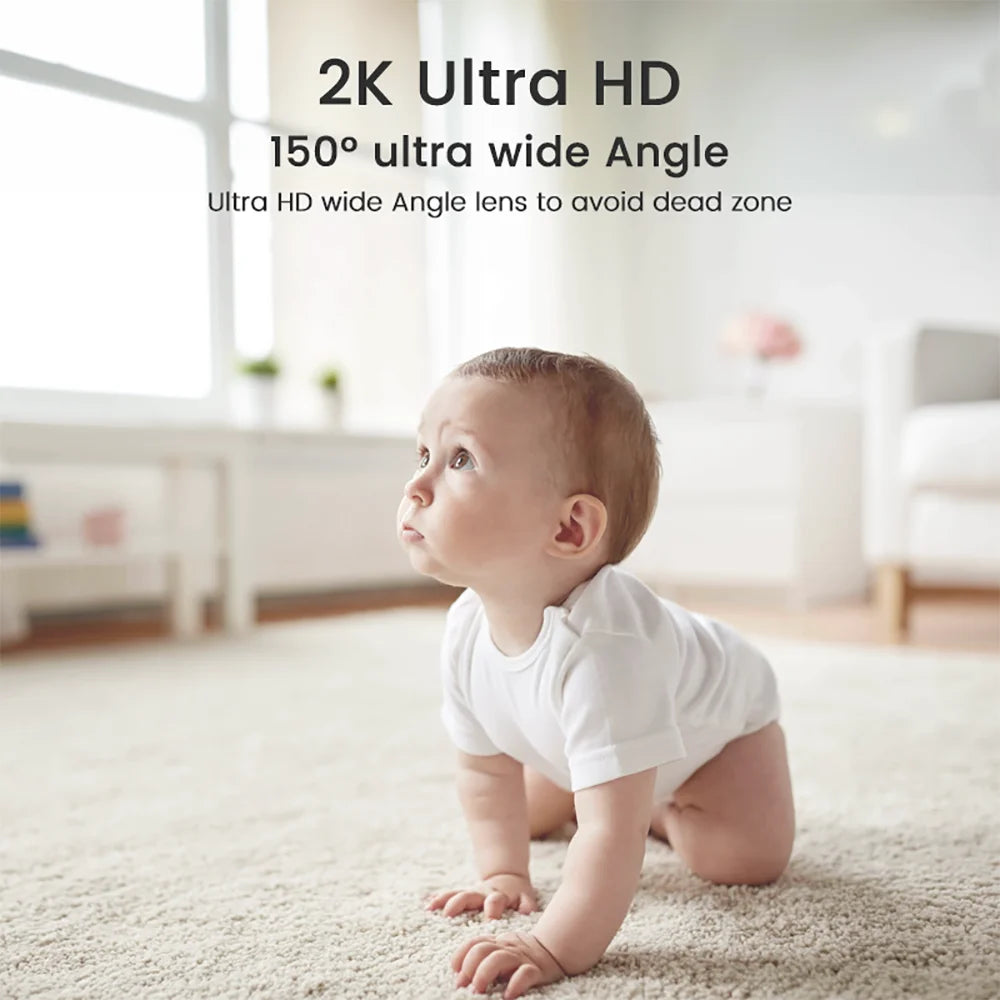 4MP 2K WiFi Baby Monitor with Night Vision