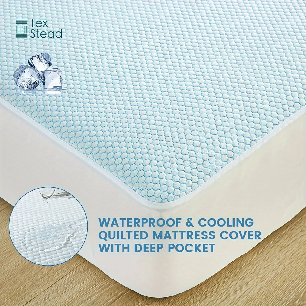 Cooling Waterproof Fitted Mattress Topper