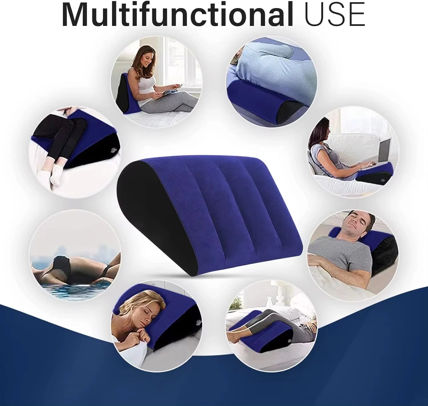 Inflatable Wedge Pillow for Travel & Support