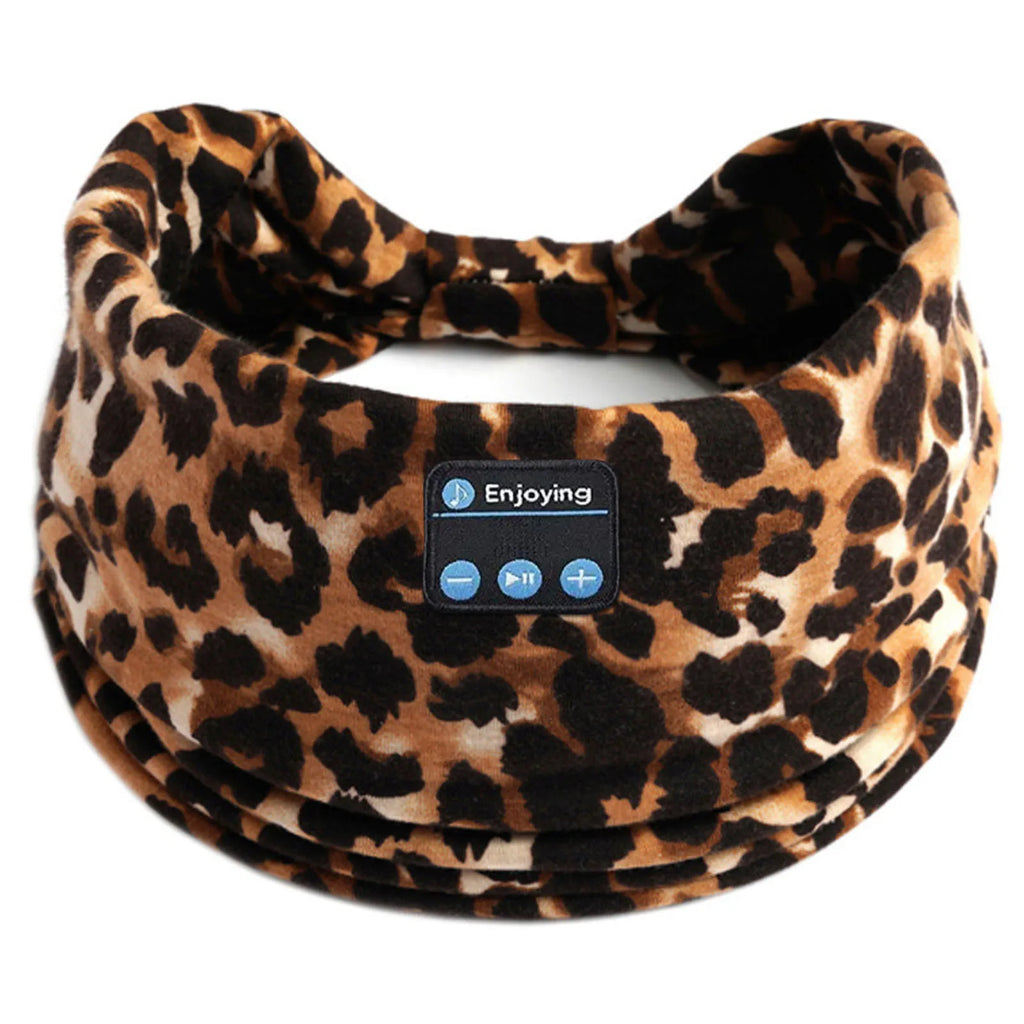 Wireless Leopard Sleep Headband Headphones