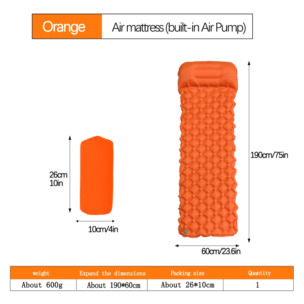 Ultralight Folding Camping Sleep Mat with Pillow