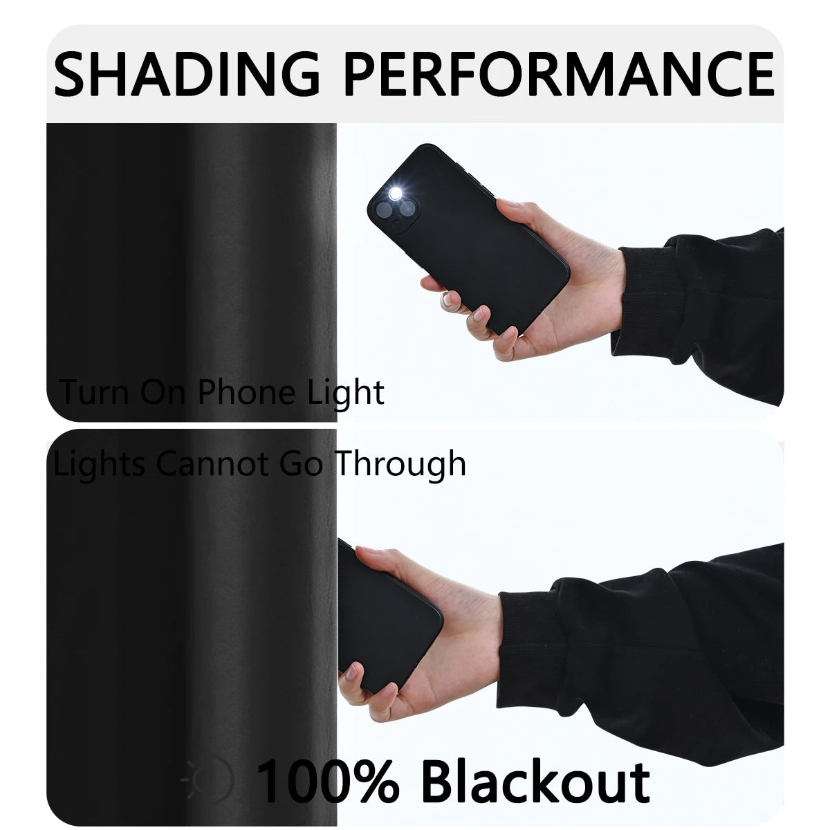 100% Blackout Rod Pocket Curtain Panel