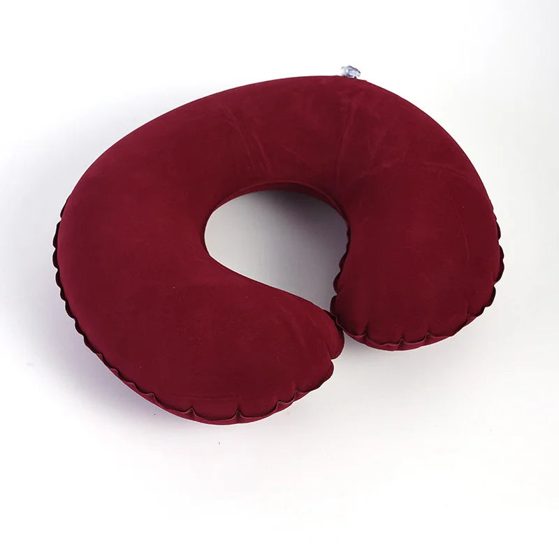 Inflatable C-Shaped Travel Neck Pillow