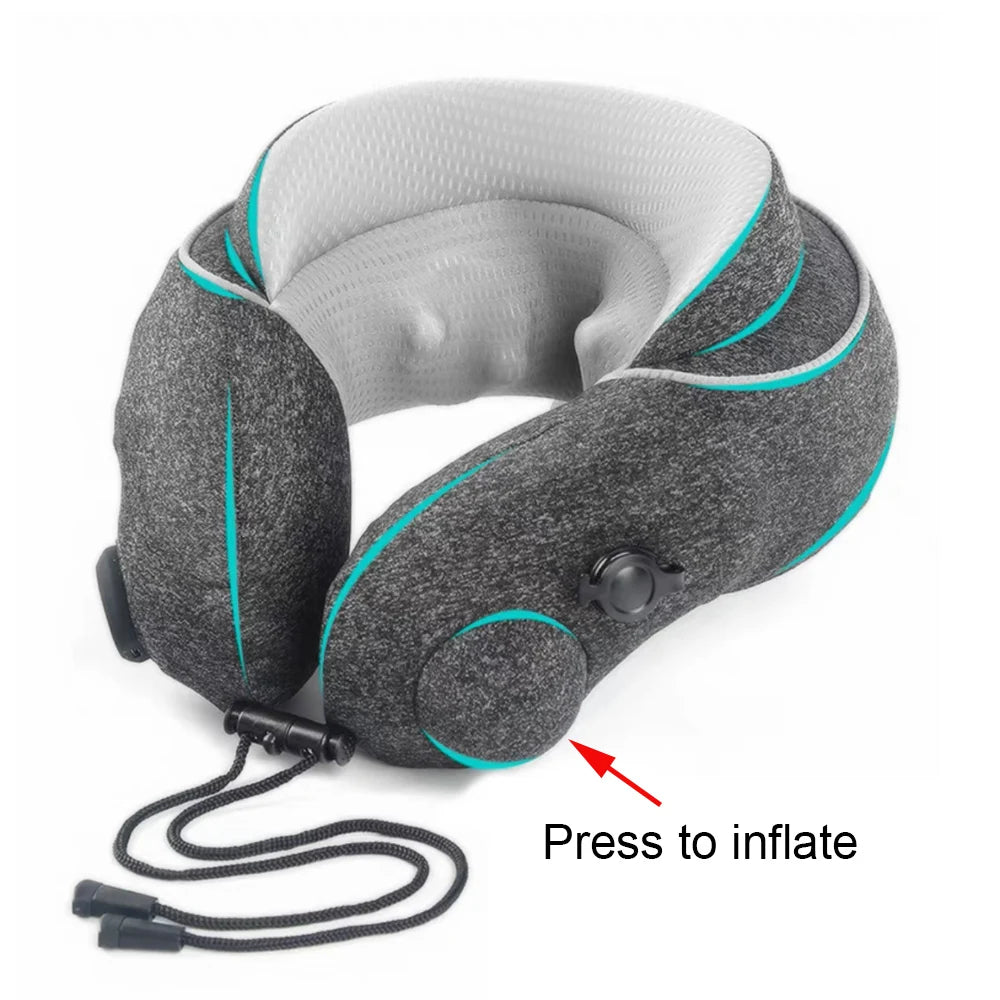 Inflatable U-Shaped Neck Massager Pillow