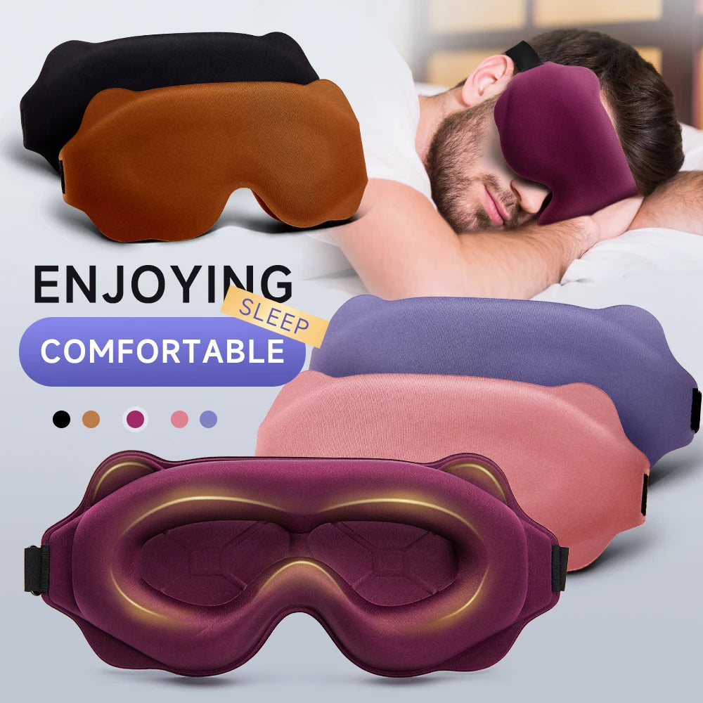 3D Sleep Mask – Soft Memory Foam Eye Cover