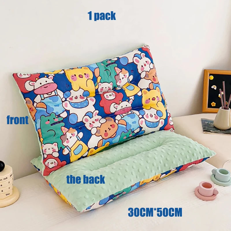 Kids Cotton Pillow with Cute Cartoon Print