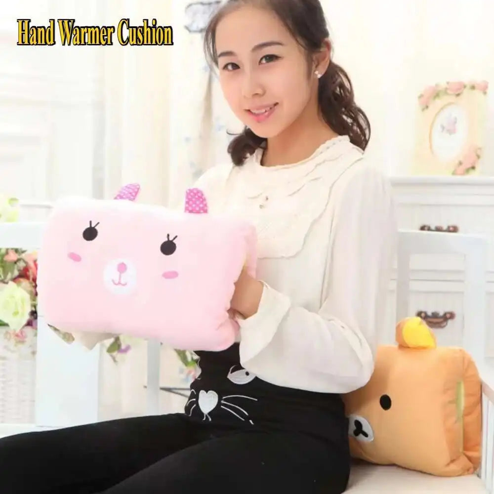 Kids Plush Hand-Warming Nap Pillow Toy