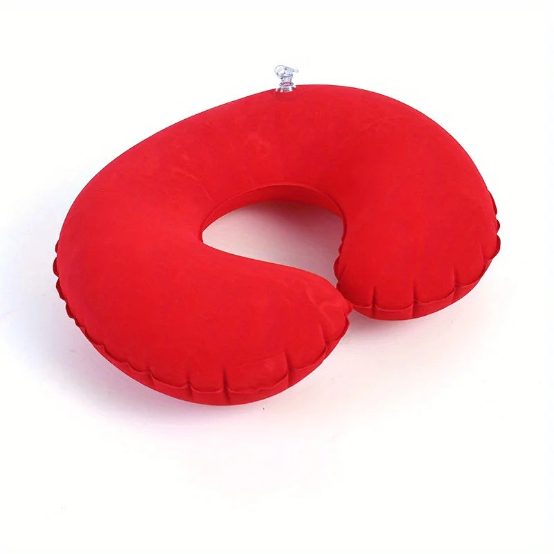 Inflatable C-Shaped Travel Neck Pillow