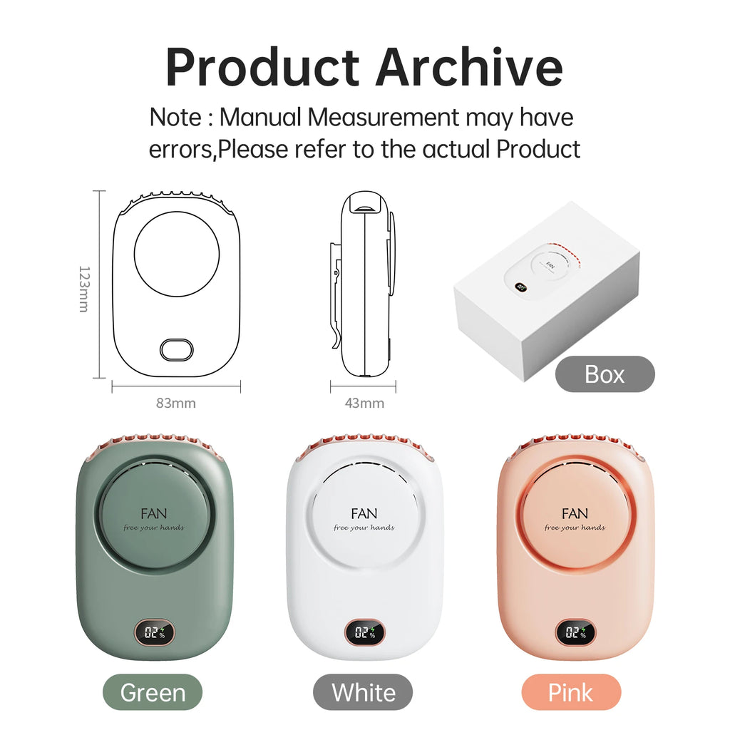 Vissko Portable Bladeless Neck Fan USB