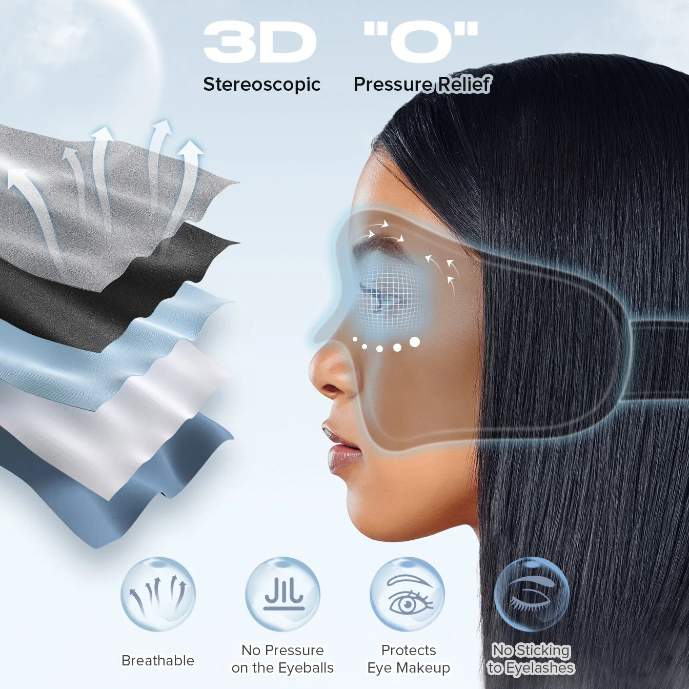 Bluetooth 3D Sleep Mask with Music