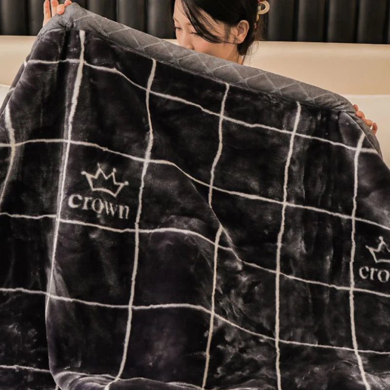 Weighted Raschel Plush Warm Blanket