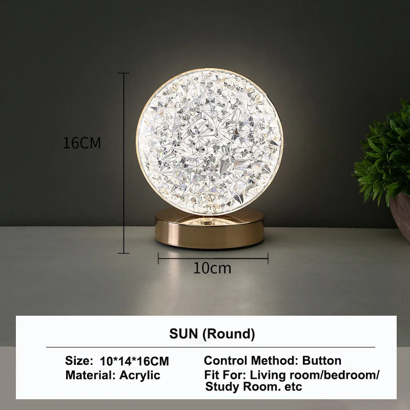 3D Moon LED Touch Night Lamp