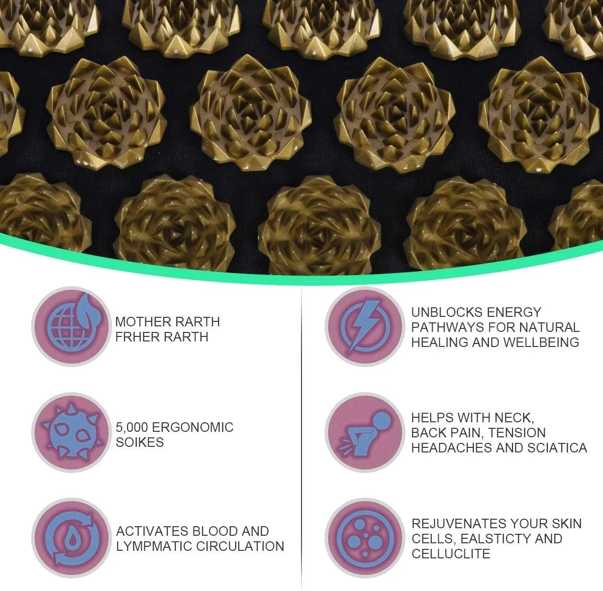 Acupressure Yoga Mat & Foot Massage Pillow