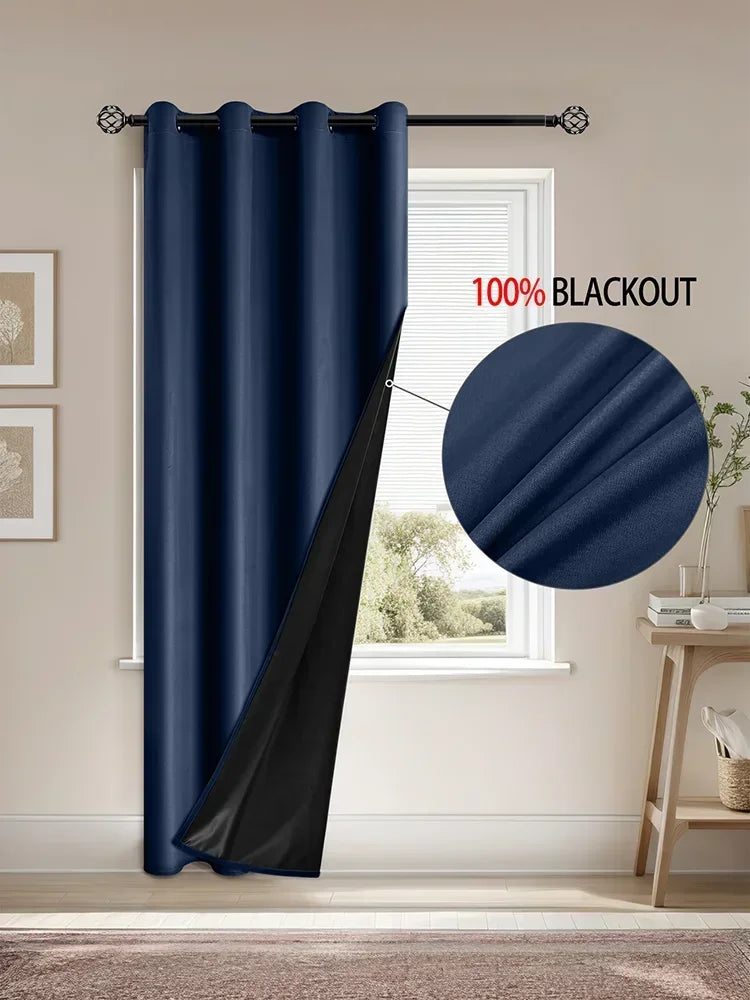 1PC/2PCS 100% Blackout Curtains – Thermal
