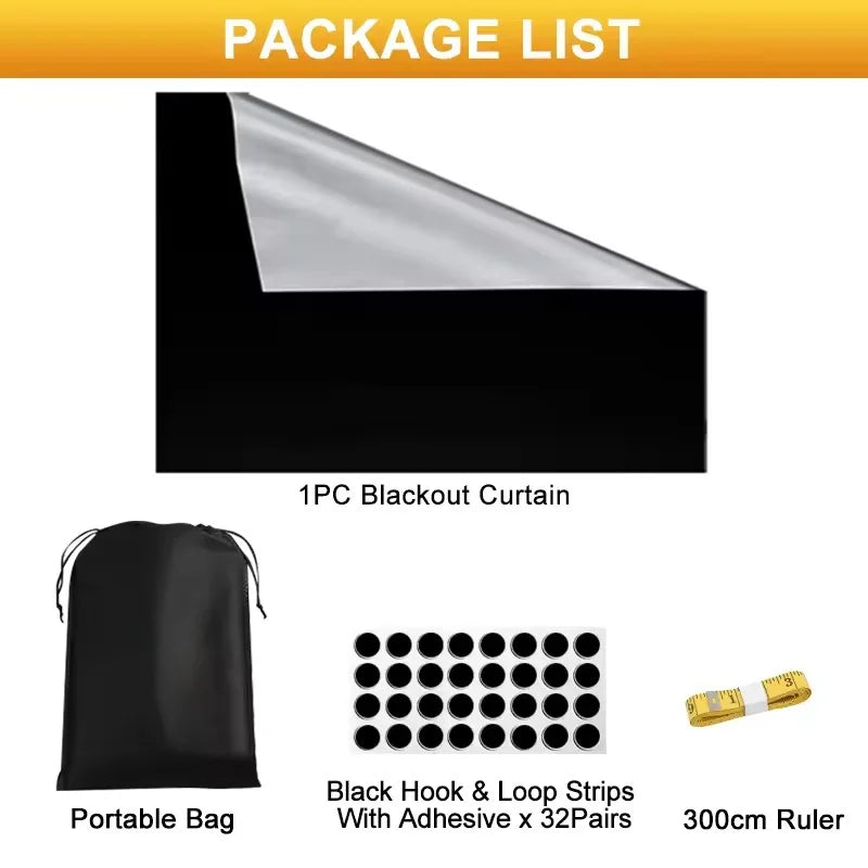 DIY Portable 100% Blackout Curtain Cloth