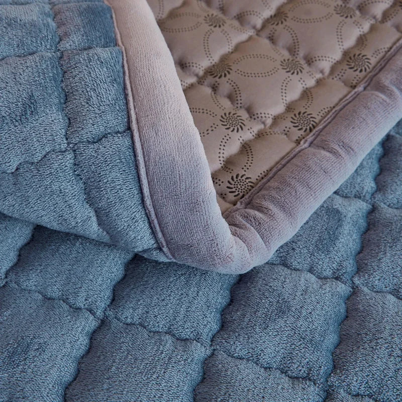 Velvet Quilted Mattress Topper
