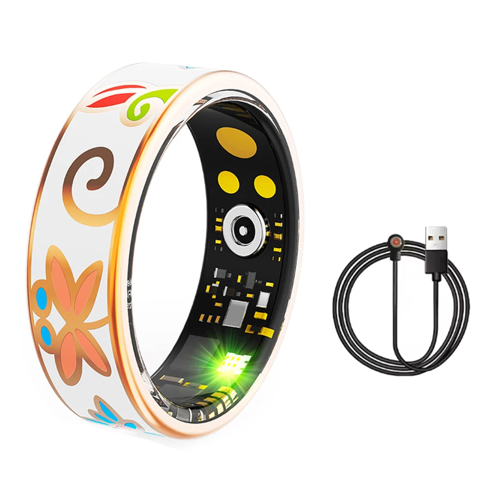 Color Enamel Smart Ring Health Tracker