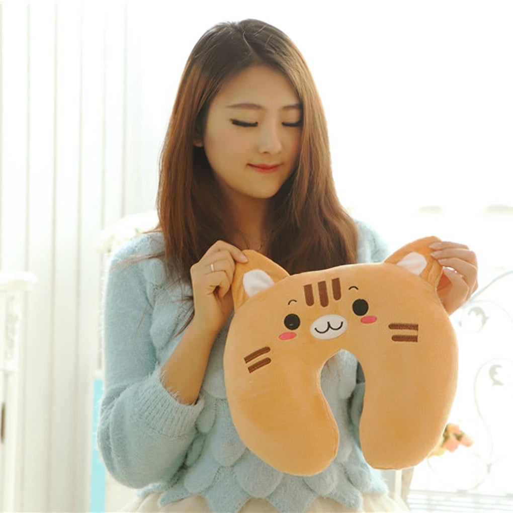 Soft Plush U-Shaped Travel Neck Pillow