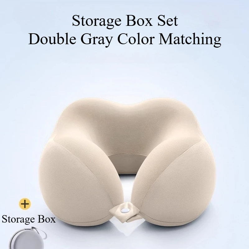 Ergonomic Memory Foam Travel Pillow with Bag