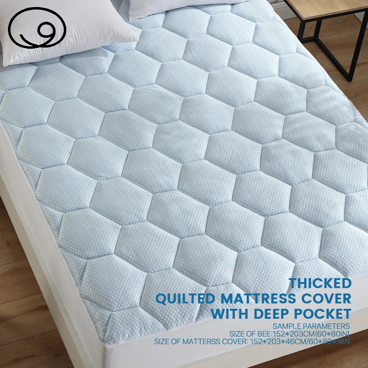 Cooling Waterproof Fitted Mattress Topper