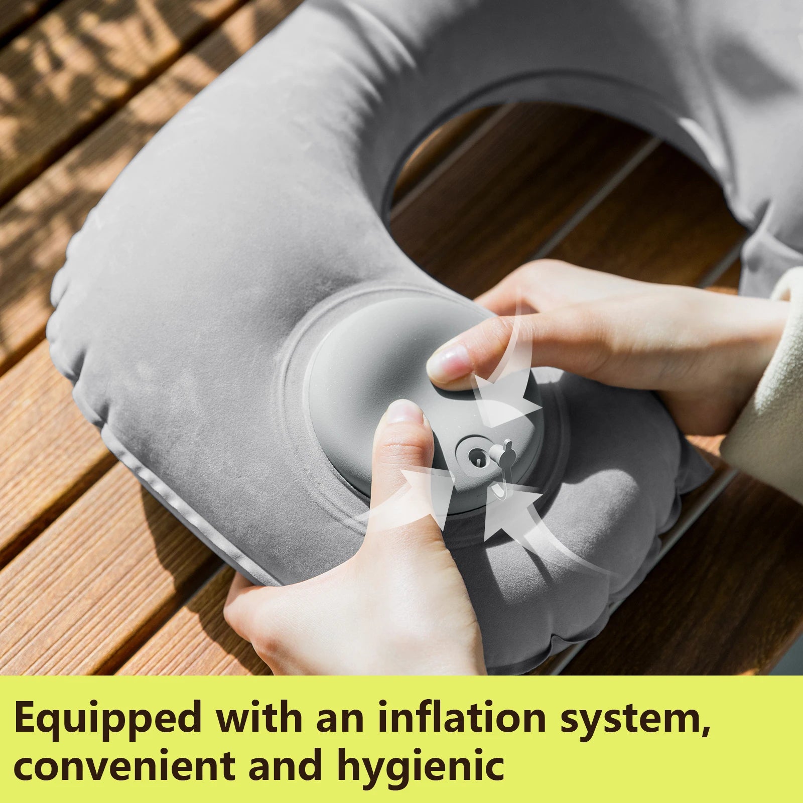 BISINNA Inflatable U-Shaped Travel Pillow