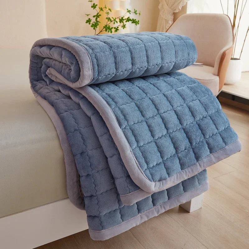 Velvet Quilted Mattress Topper