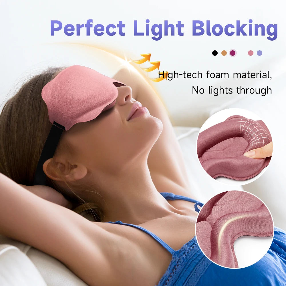 3D Sleep Mask – Soft Memory Foam Eye Cover
