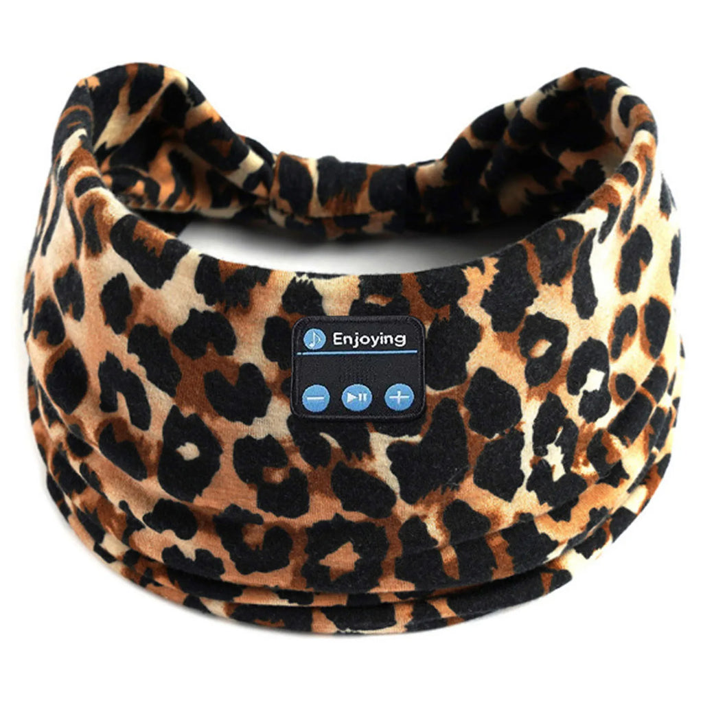 Wireless Leopard Sleep Headband Headphones