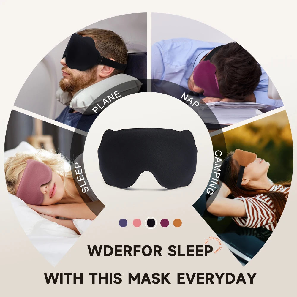3D Sleep Mask for Travel & Night