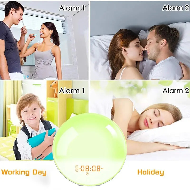 Sunrise Alarm Clock with FM & Night Light