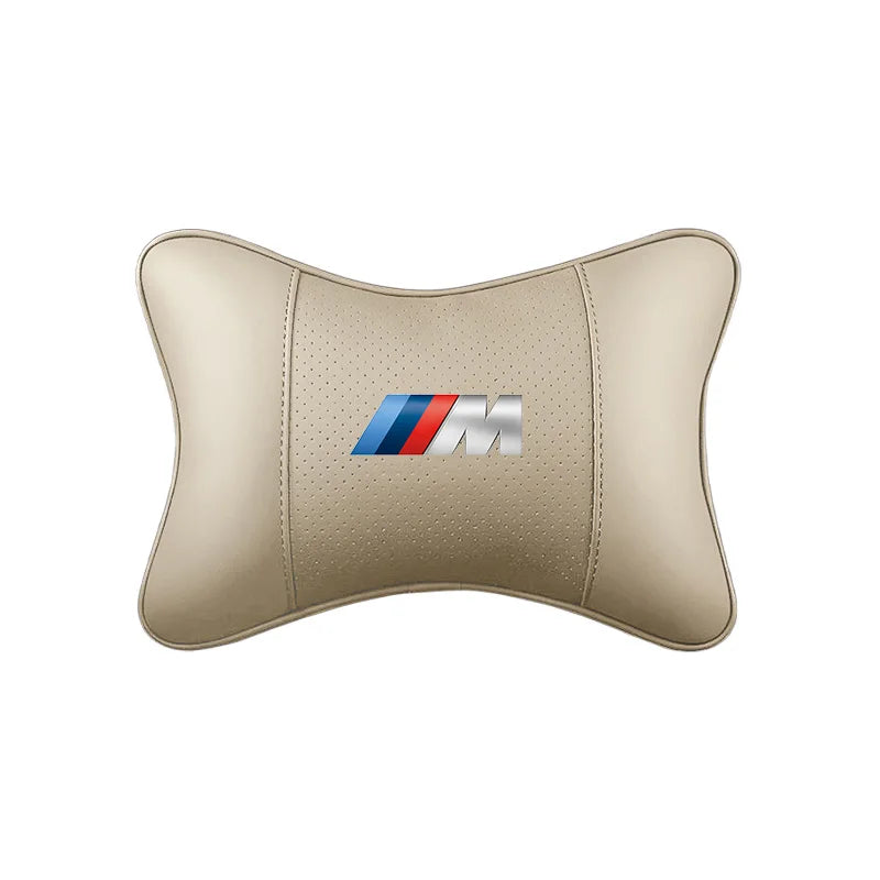 Leather Car Headrest Neck Pillow for BMW