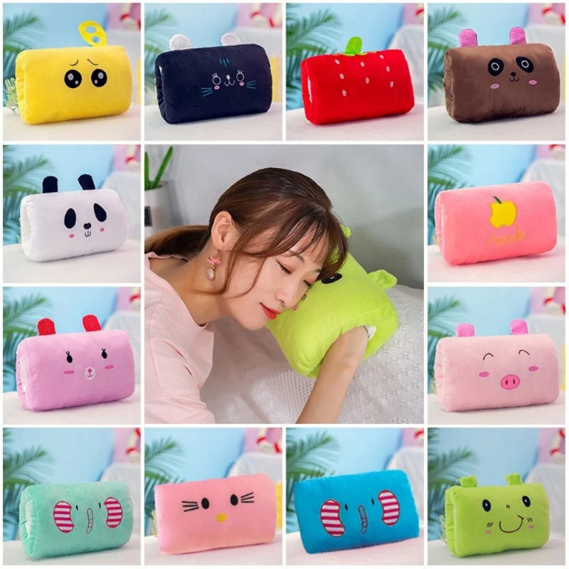 Hand-Warming Plush Nap Pillow Cushion