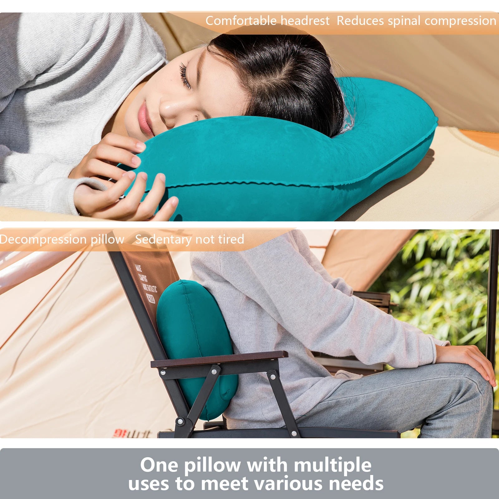 BSWOLF Inflatable Travel & Camping Pillow