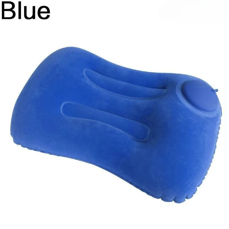 Flocking Inflatable Square Travel Pillow