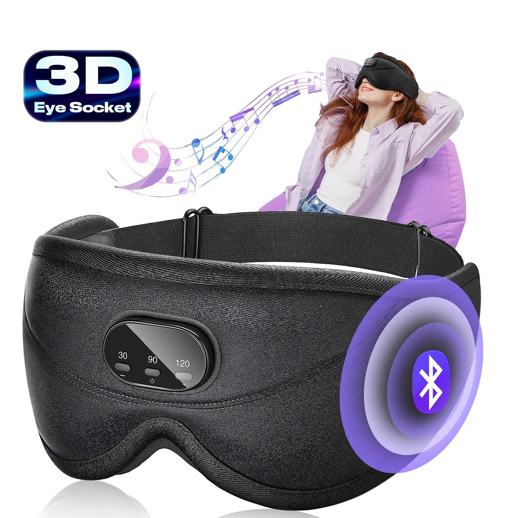 Bluetooth 3D Sleep Mask with Music
