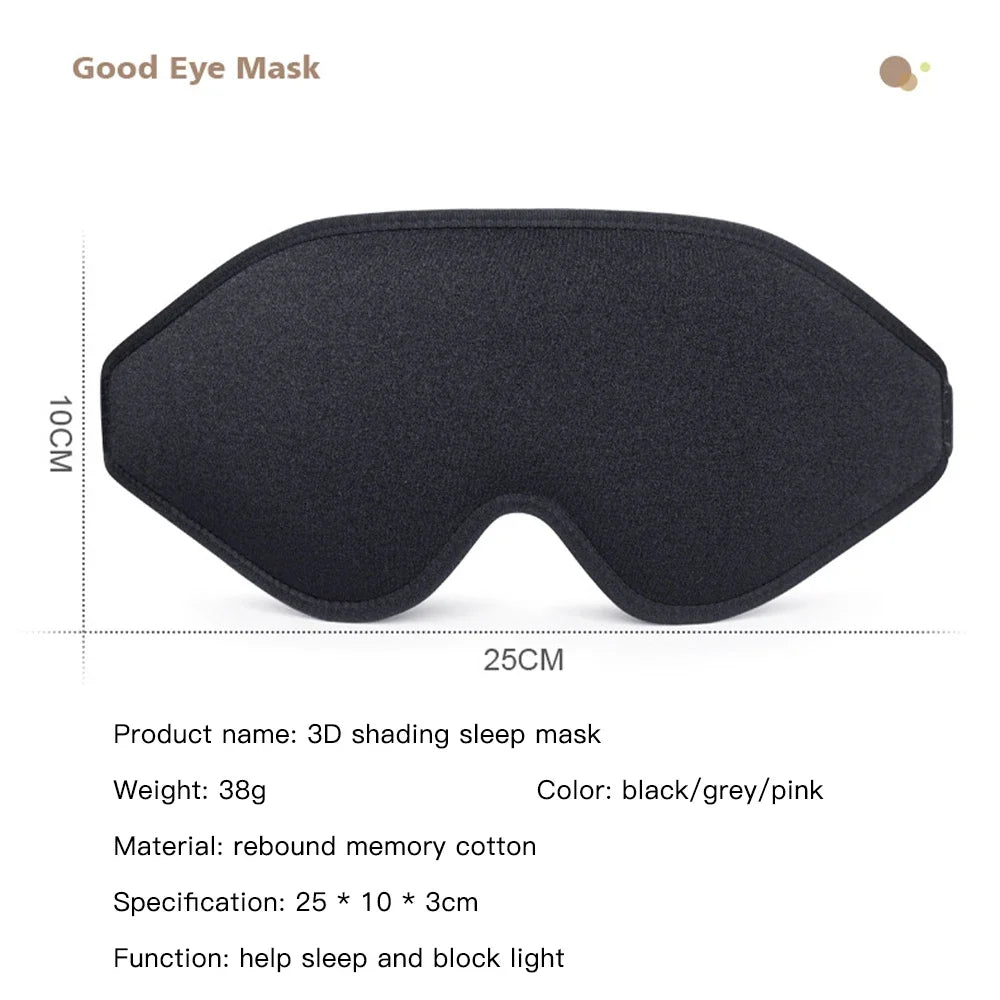 3D Memory Foam Sleep Mask – Travel & Night