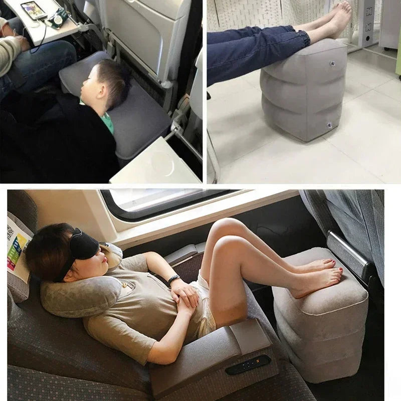 Inflatable Travel Footrest Pillow