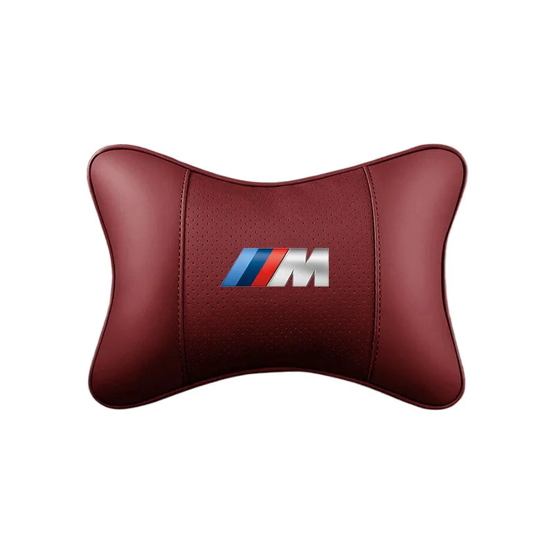 Leather Car Headrest Neck Pillow for BMW
