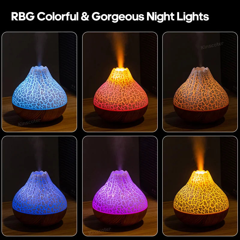 300ml Volcano Air Humidifier with Lights