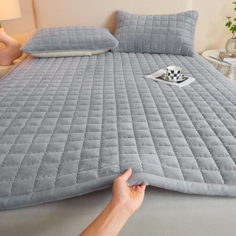 Velvet Quilted Mattress Topper