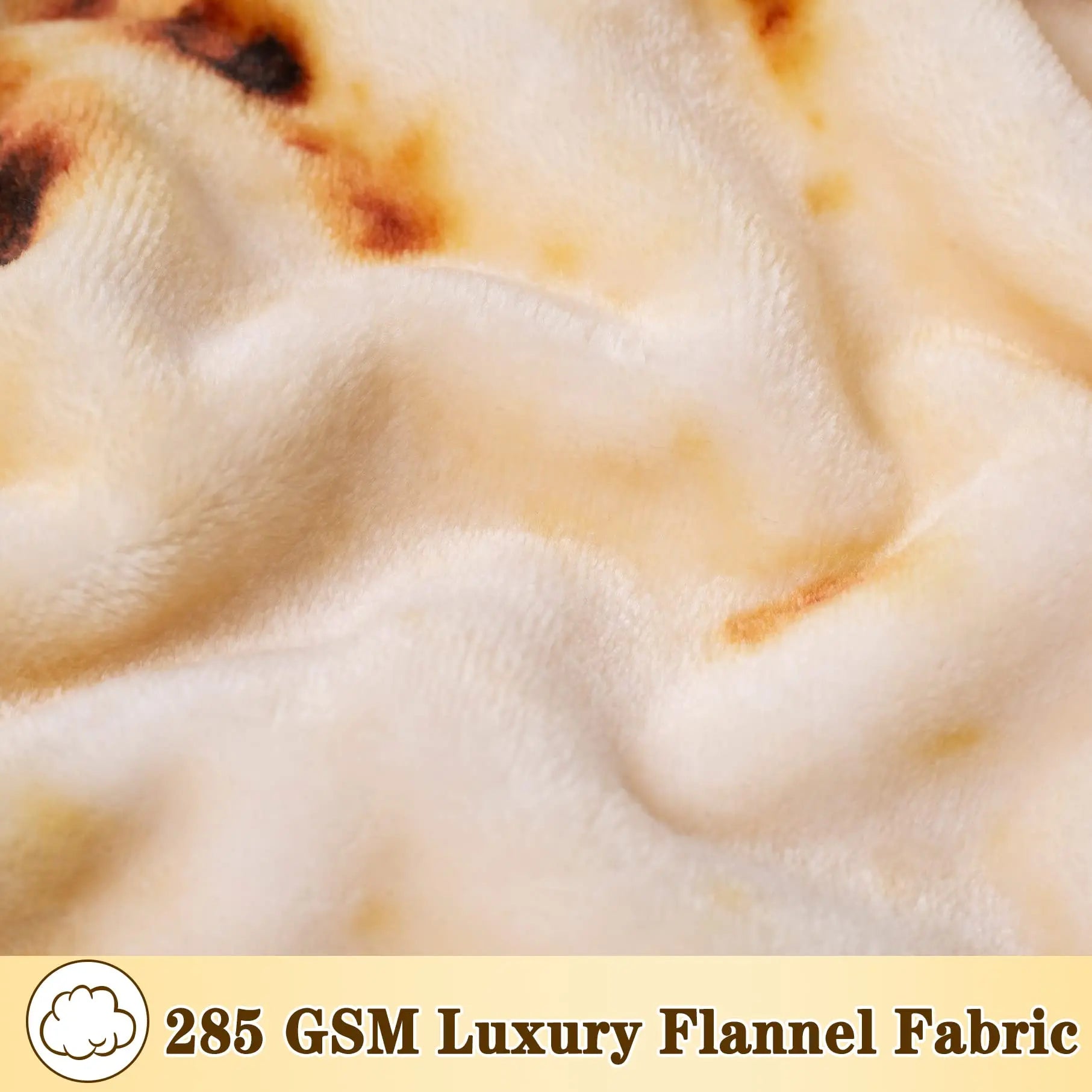 Burrito Tortilla Flannel Throw Blanket