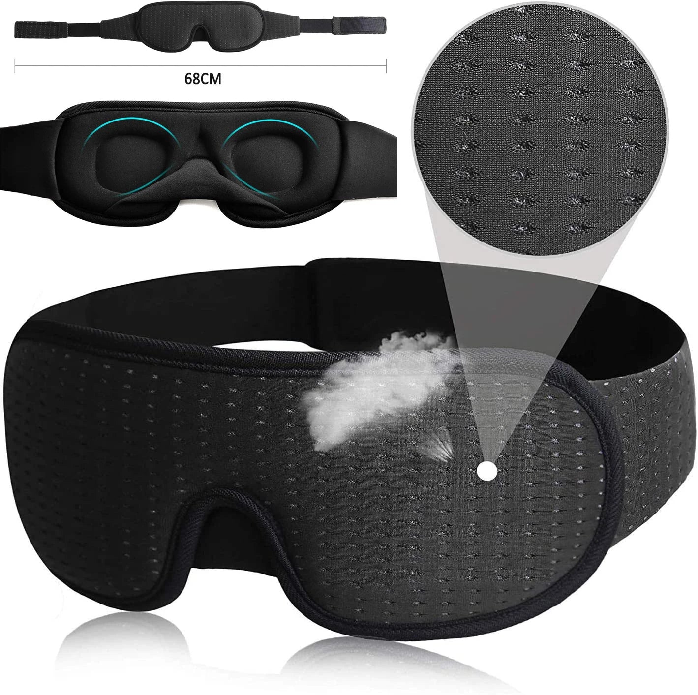 3D Sleep Mask – Light Blocking Eye Cover