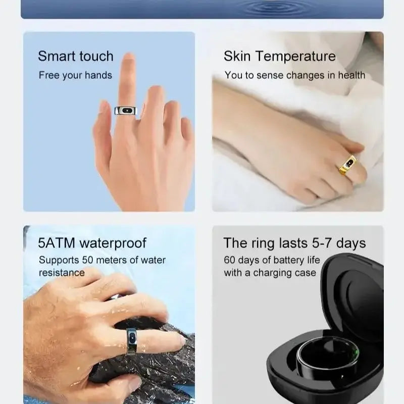 R08 Fashion Smart Ring for Health Tracking