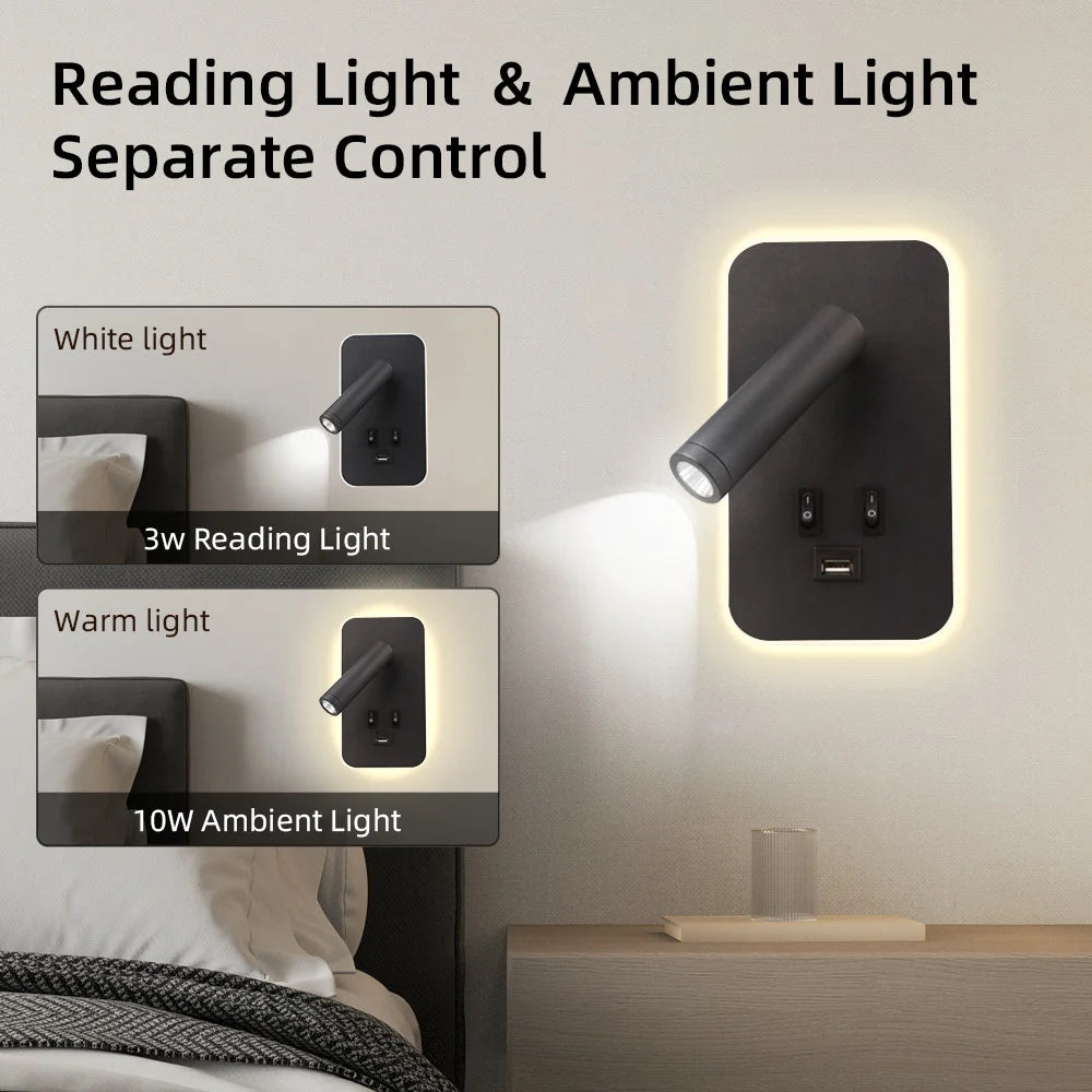 USB LED Wall Lamp for Home & Office