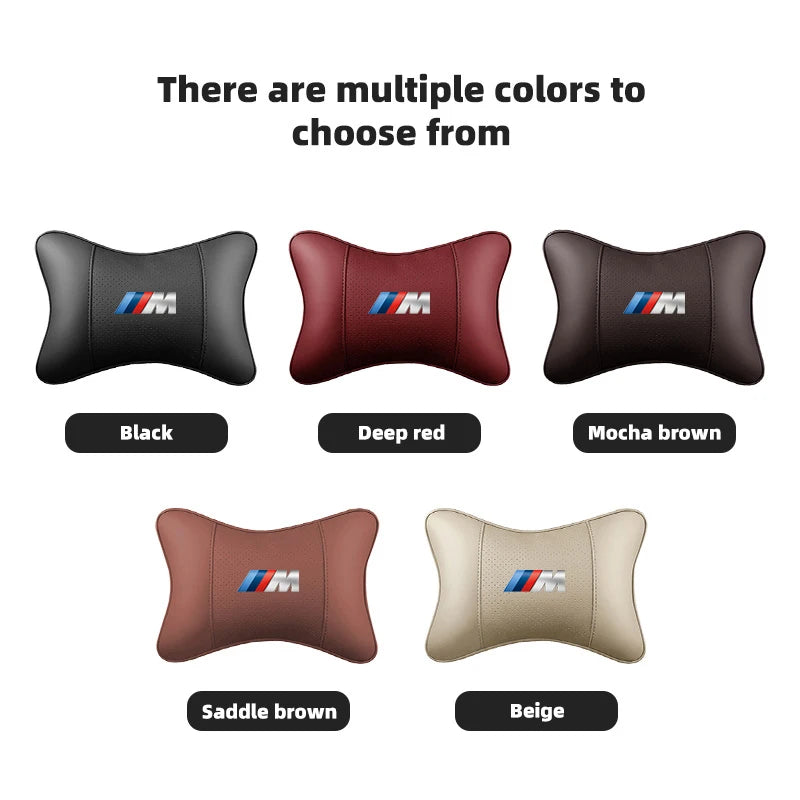 Leather Car Headrest Neck Pillow for BMW