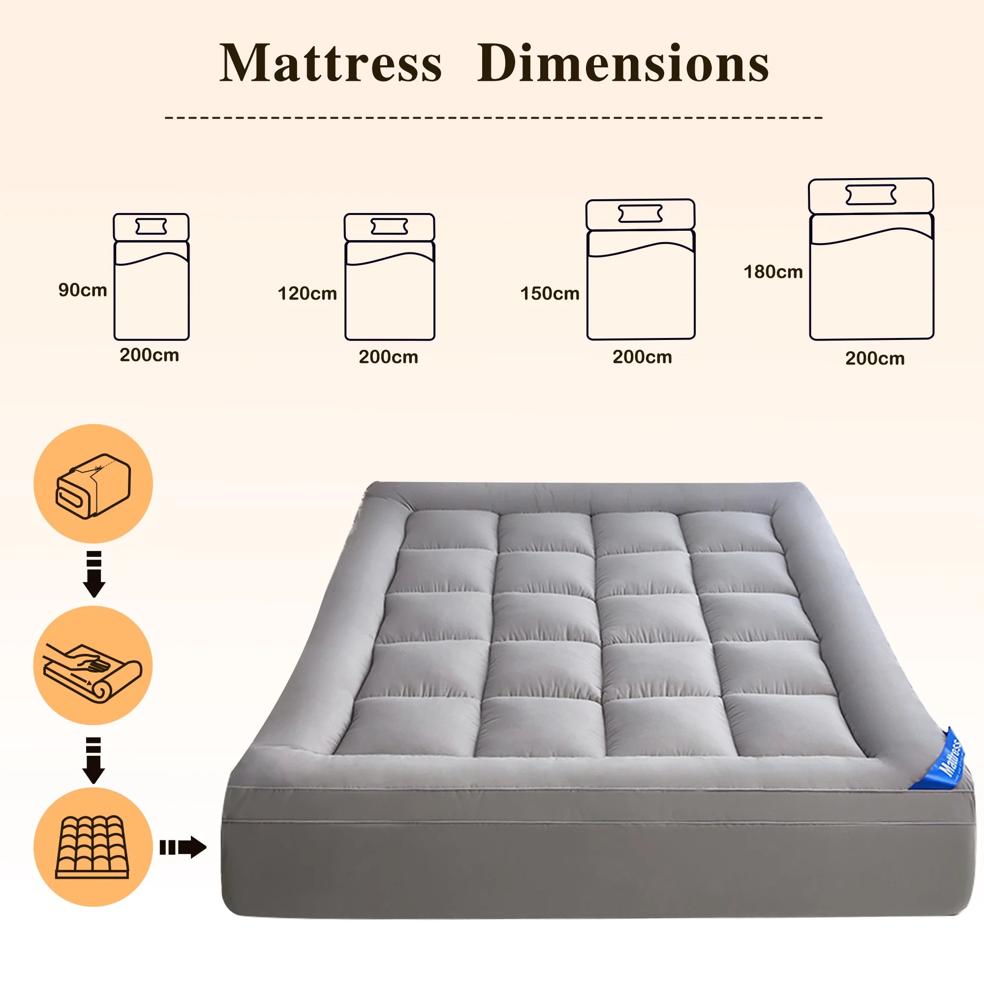 Cooling Plush Pillow Top Mattress Topper