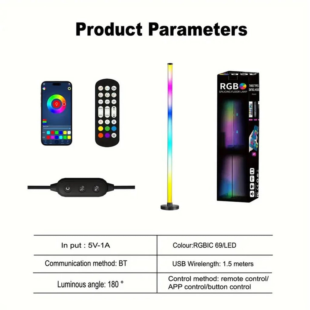 EISSLOLY 2PCS RGB Smart Floor Lamp
